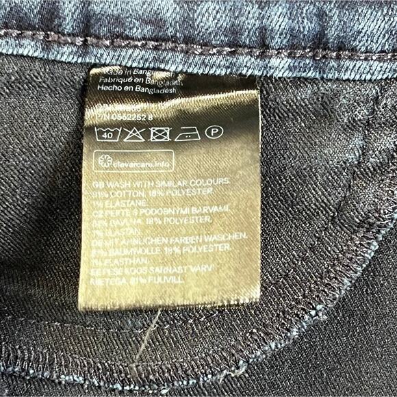 H&M Skinny Elastic Waist Jeans Women's US Size 12 Blue Dark Wash Mid Rise Denim - Picture 5 of 6